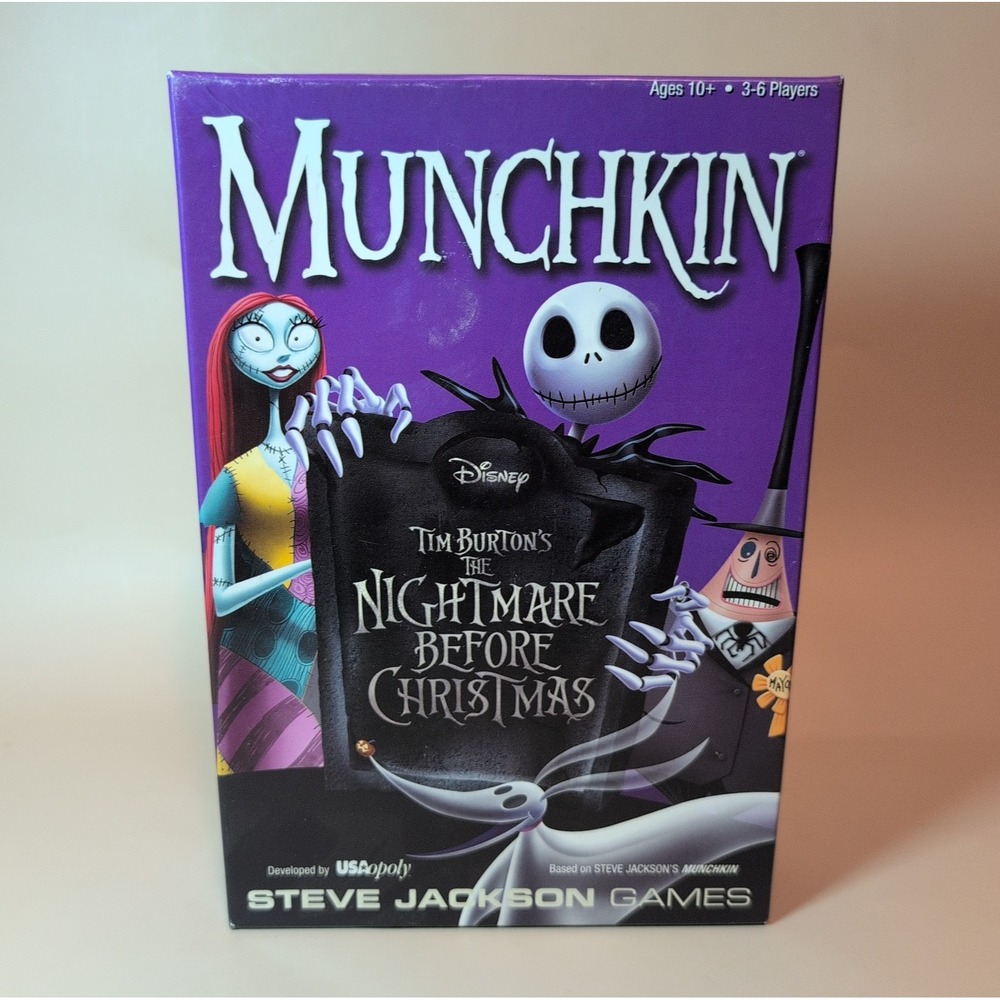 Munchkin Nightmare Before Christmas Card Game 3+ Players 10+ Steve Jackson Games